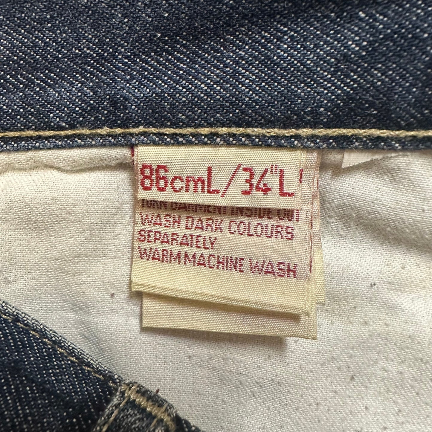 Firetrap Cropped Straight Jeans Men's Size 32 Blue Dark Button Fly *Hemmed*