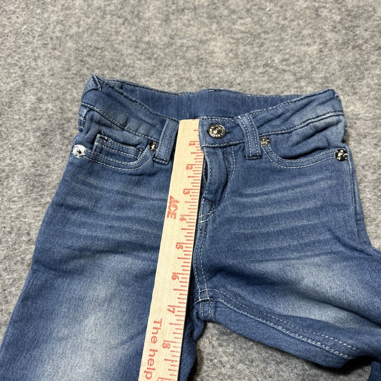 True Religion Straight Jeans Boys Toddler Size 3T Blue Medium Wash Denim