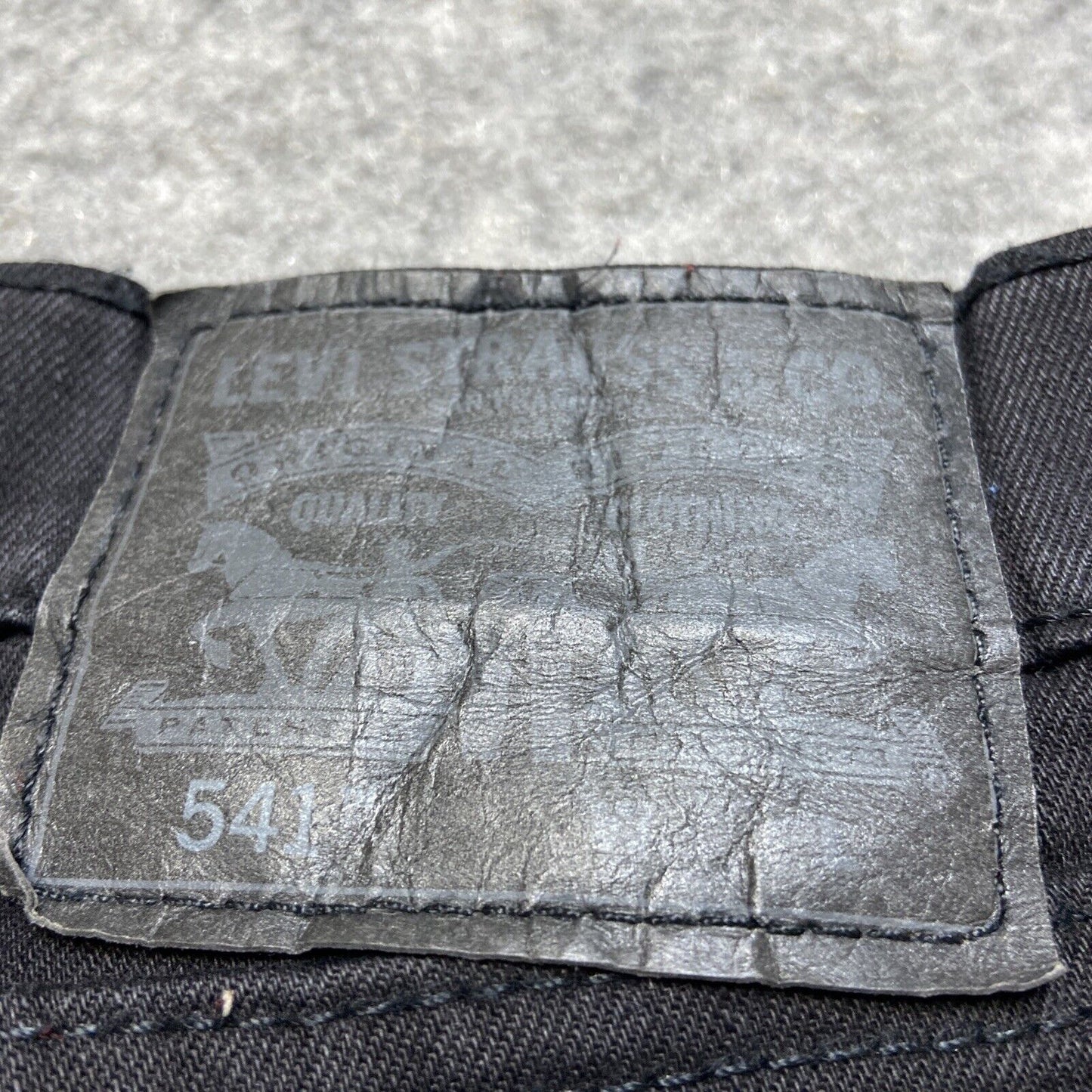 Levi's 541 Athletic Taper Metallic Reflective Jeans Men's Size 44x34 Black Denim