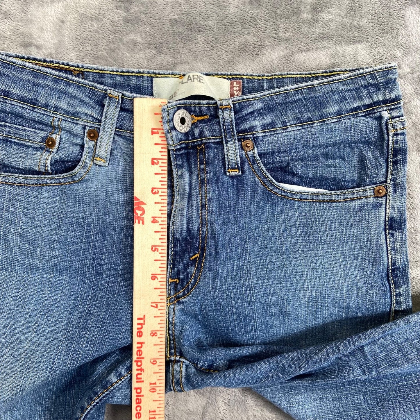 Levi's 519 Flare Jeans Women's Size 7L Blue Denim Cotton Blend