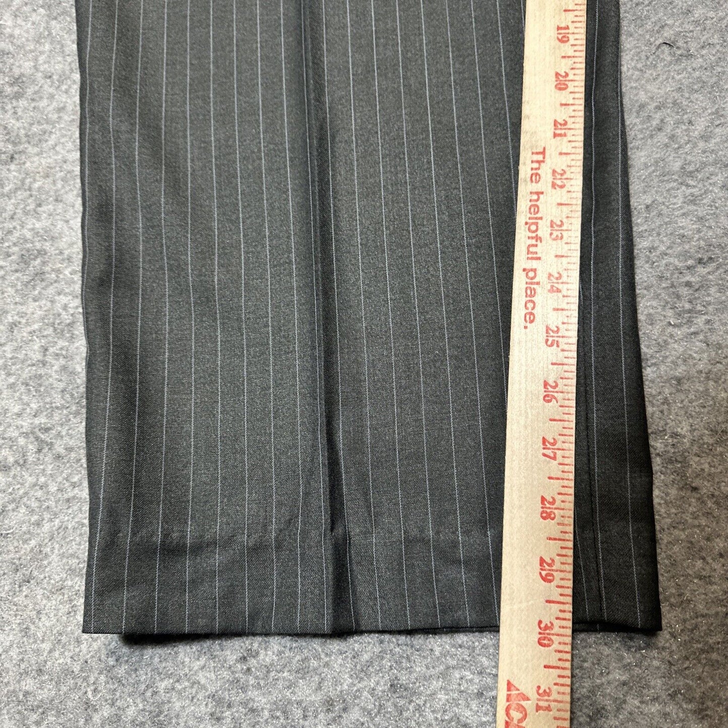 New Perry Ellis Portfolio Men's Dress Formal Trousers 40x30 Gray Striped Pants