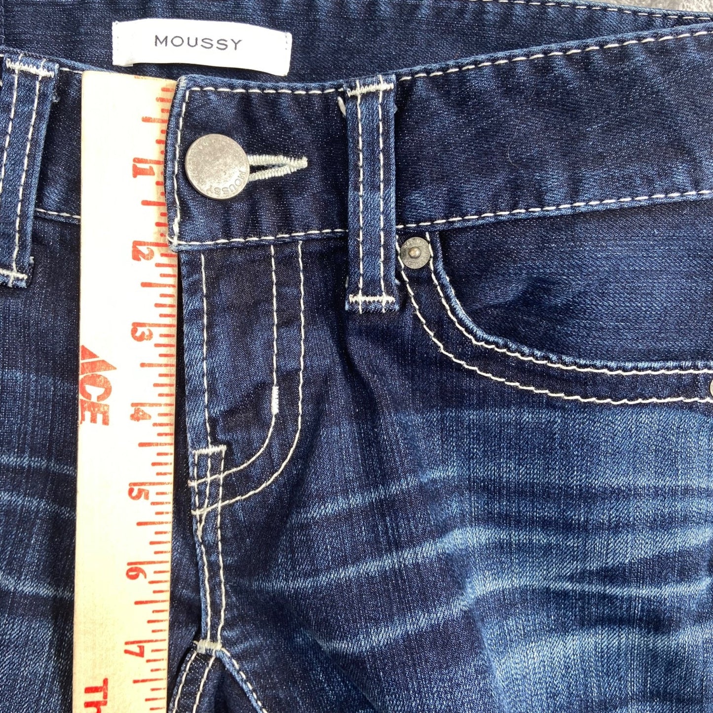 New MOUSSY Women's Skinny Jeans Size 25 Blue Dark Wash Denim