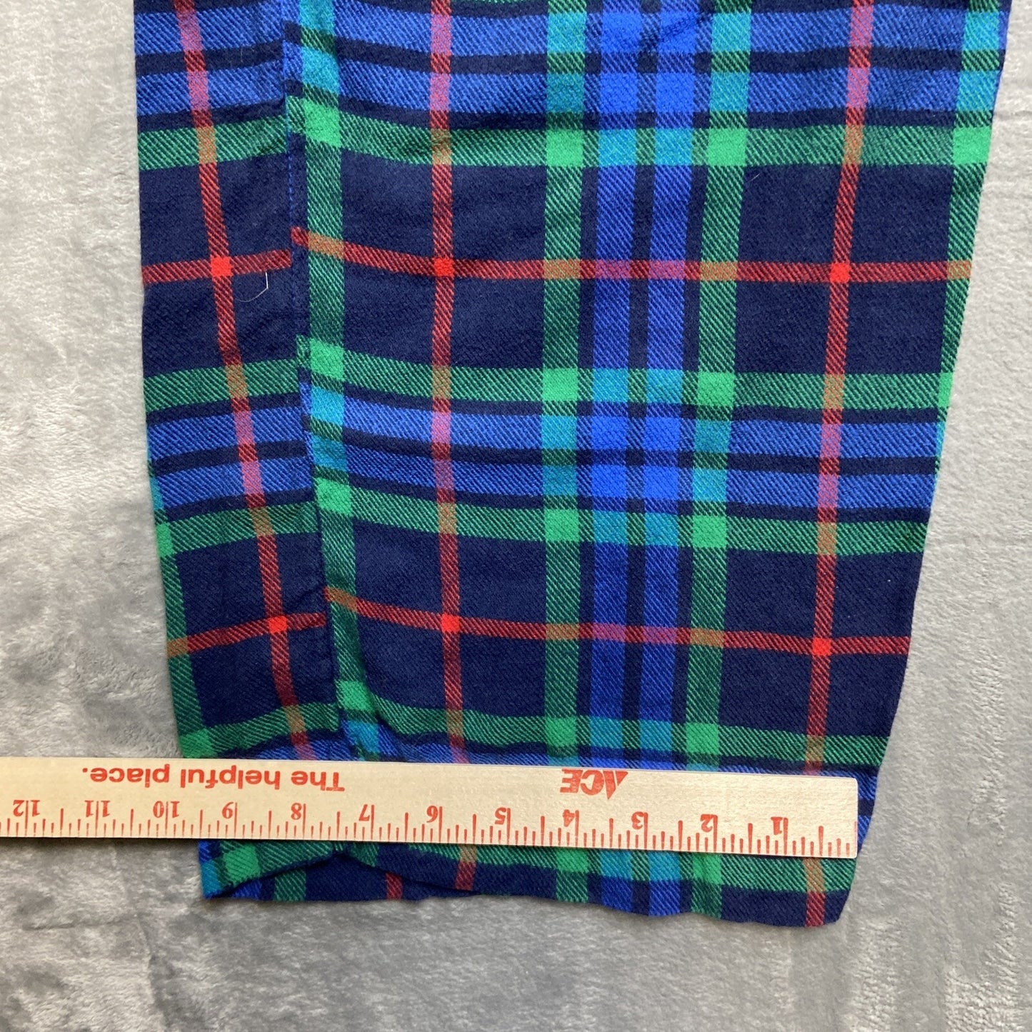 Aerie Checked Out Wide Leg Pajama Pants Women’s Size S Reg Plaid Green Blue Red