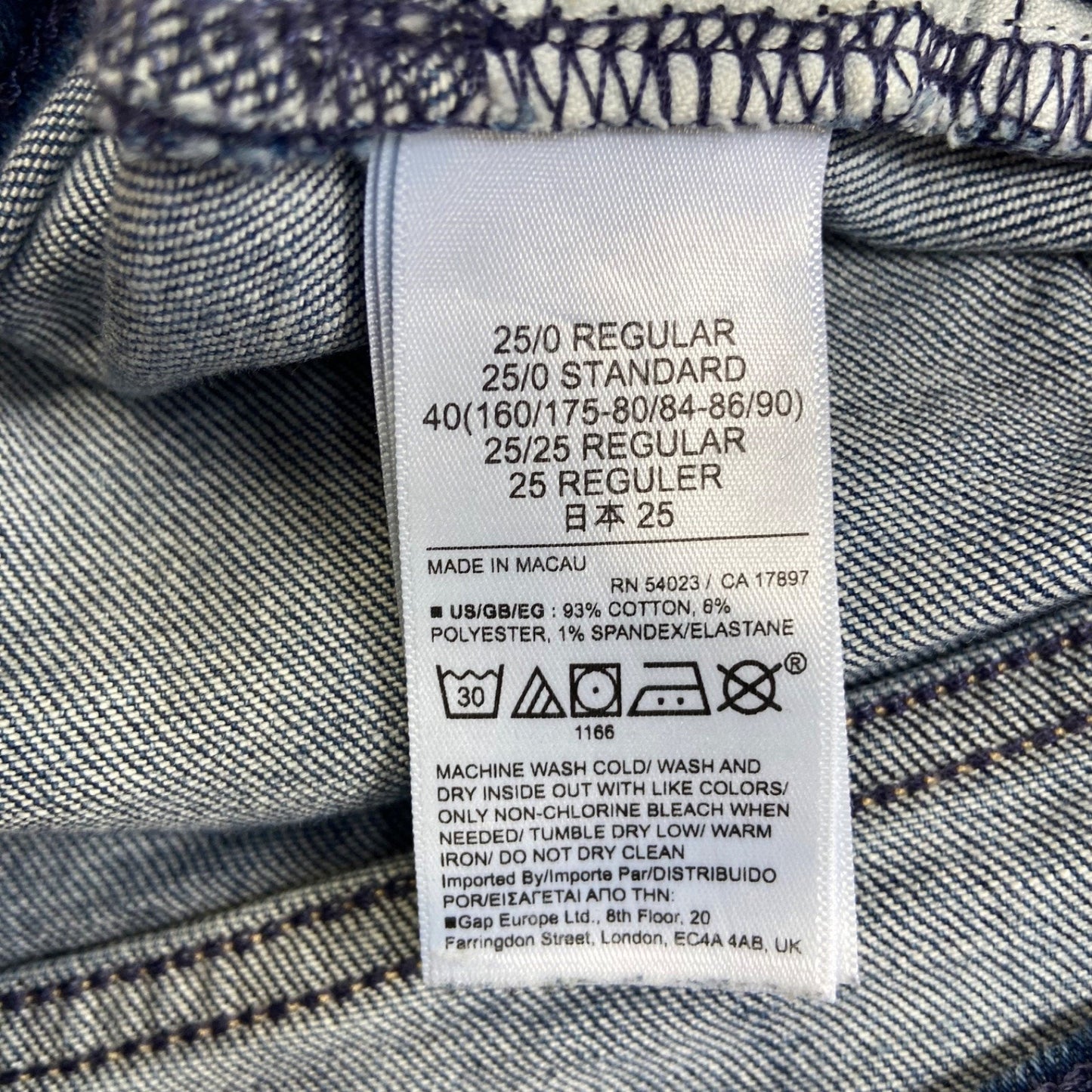 GAP Vintage Slim Jeans Women's Size 25 Medium Blue Denim Mid Rise