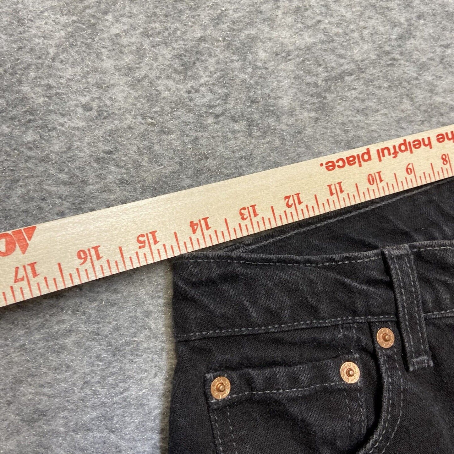 Vintage Levi's 550 Relaxed Fit Tapered Leg Jeans Women's Size 13 Med Black Denim