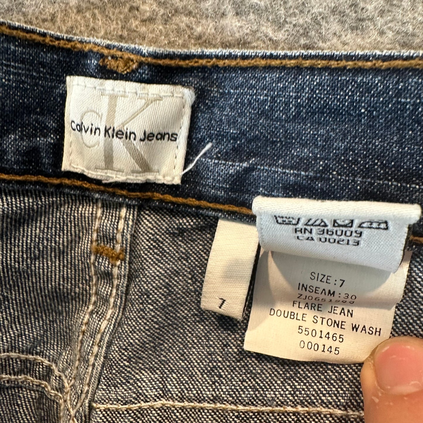 Calvin Klein Flared Jeans Women's Size 7 Blue Denim