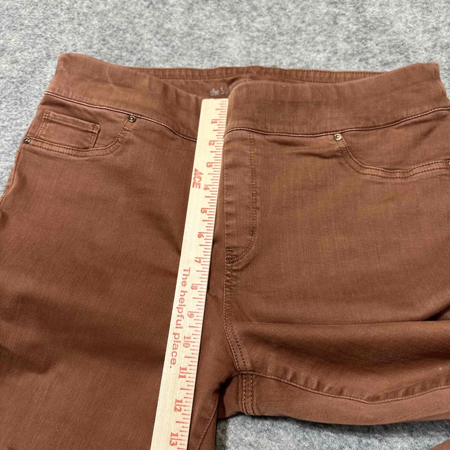 Chicos So Perfect Legging Women's Skinny Pants Size 2 R Brown Dark