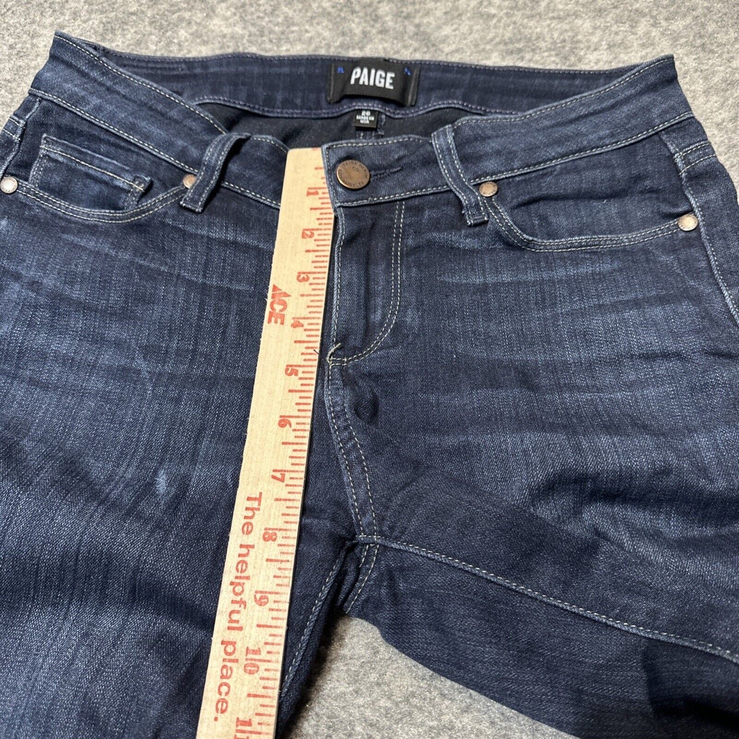 Paige Verdugo Ankle Skinny Jeans Women’s Size 26 Dark Blue Denim