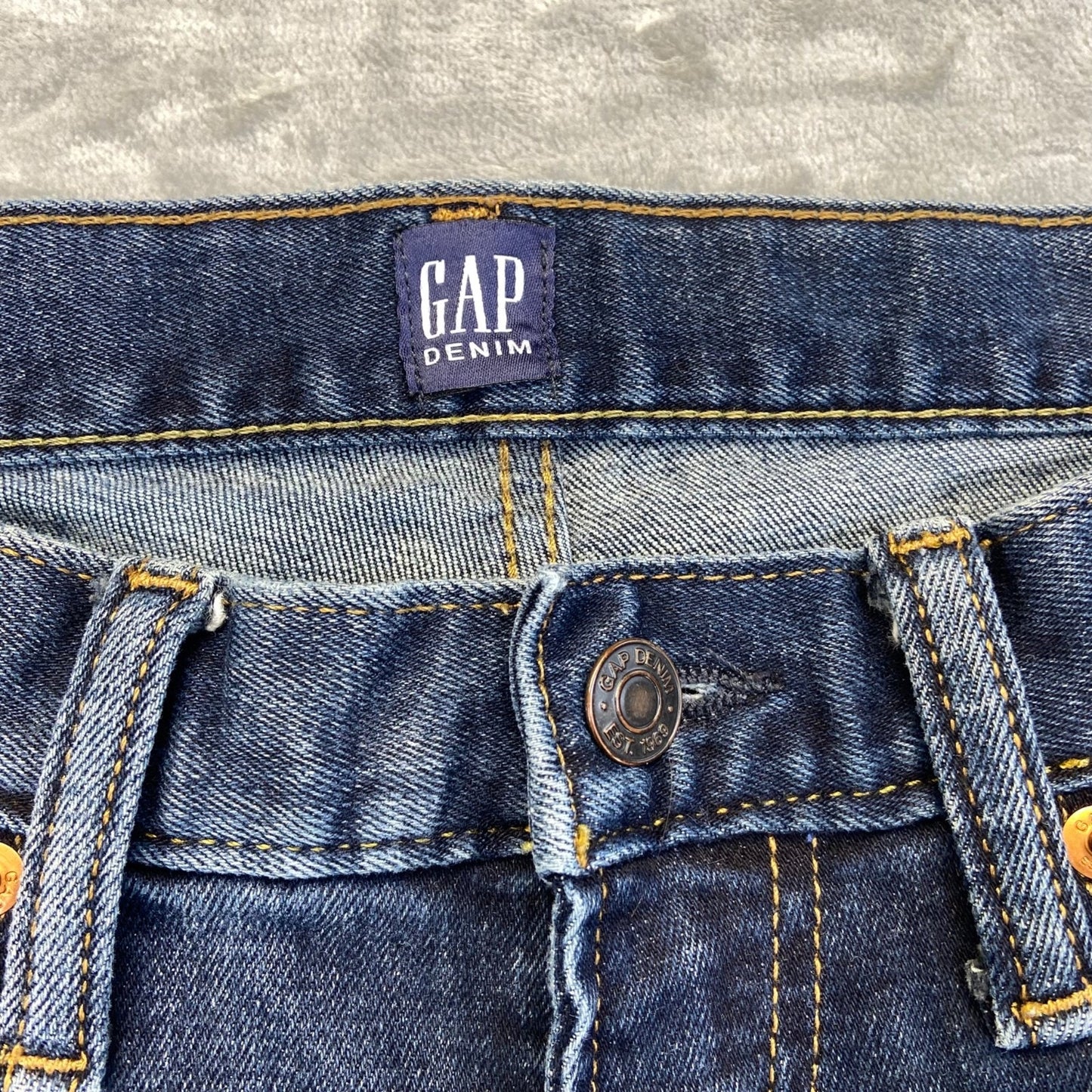 GAP Men's Slim Straight Jeans Size 33x32 Blue Denim
