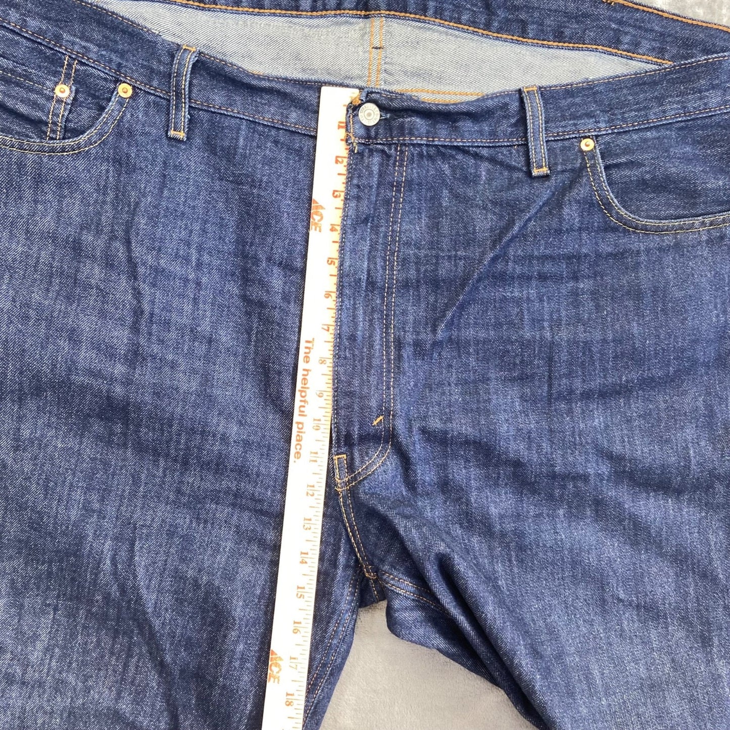 Levi's Denim Shorts Men's Size 50 Blue Dark Wash Jorts 11"