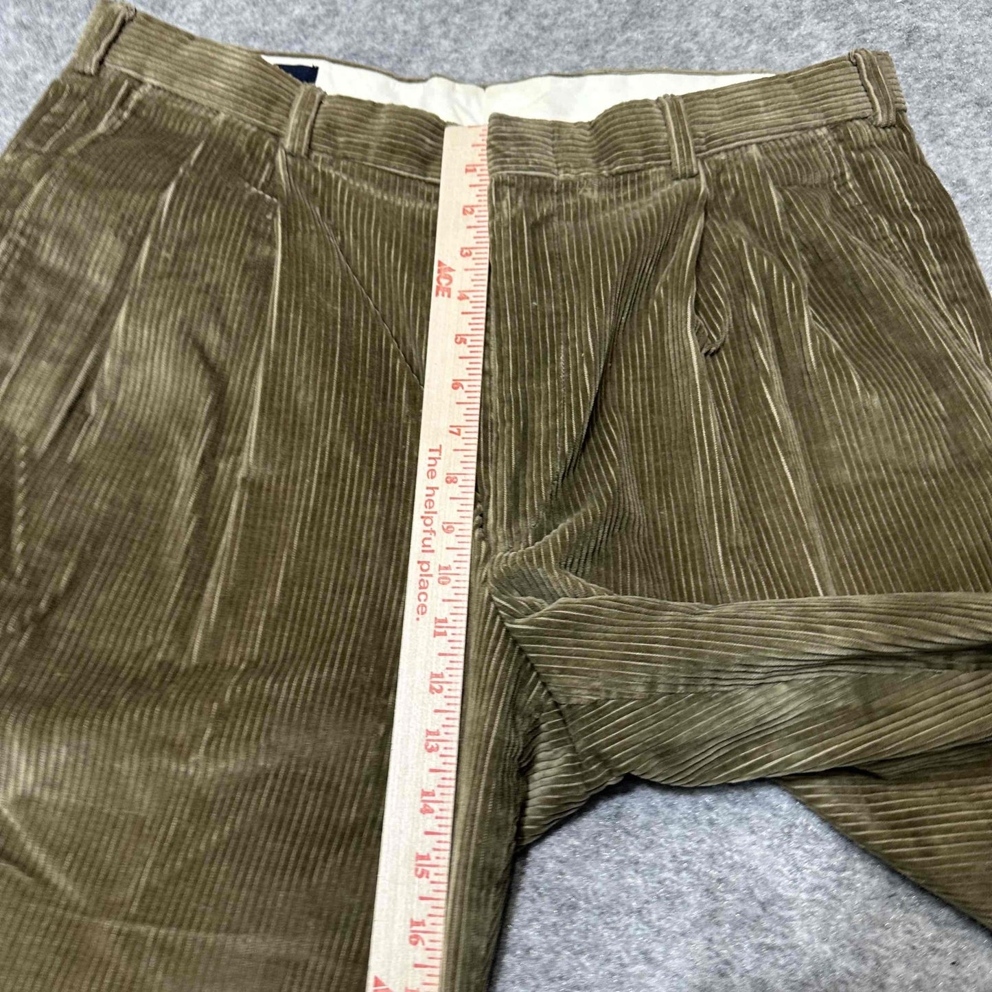 Brooks Brothers Men's Corduroy Pleated Cuffed Dress Pants Size 38 Long Brown