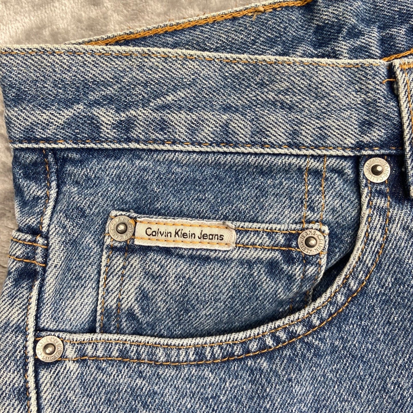 Vintage New Calvin Klein Men's Easy Fit Jeans Size 40x30 Light Blue Denim