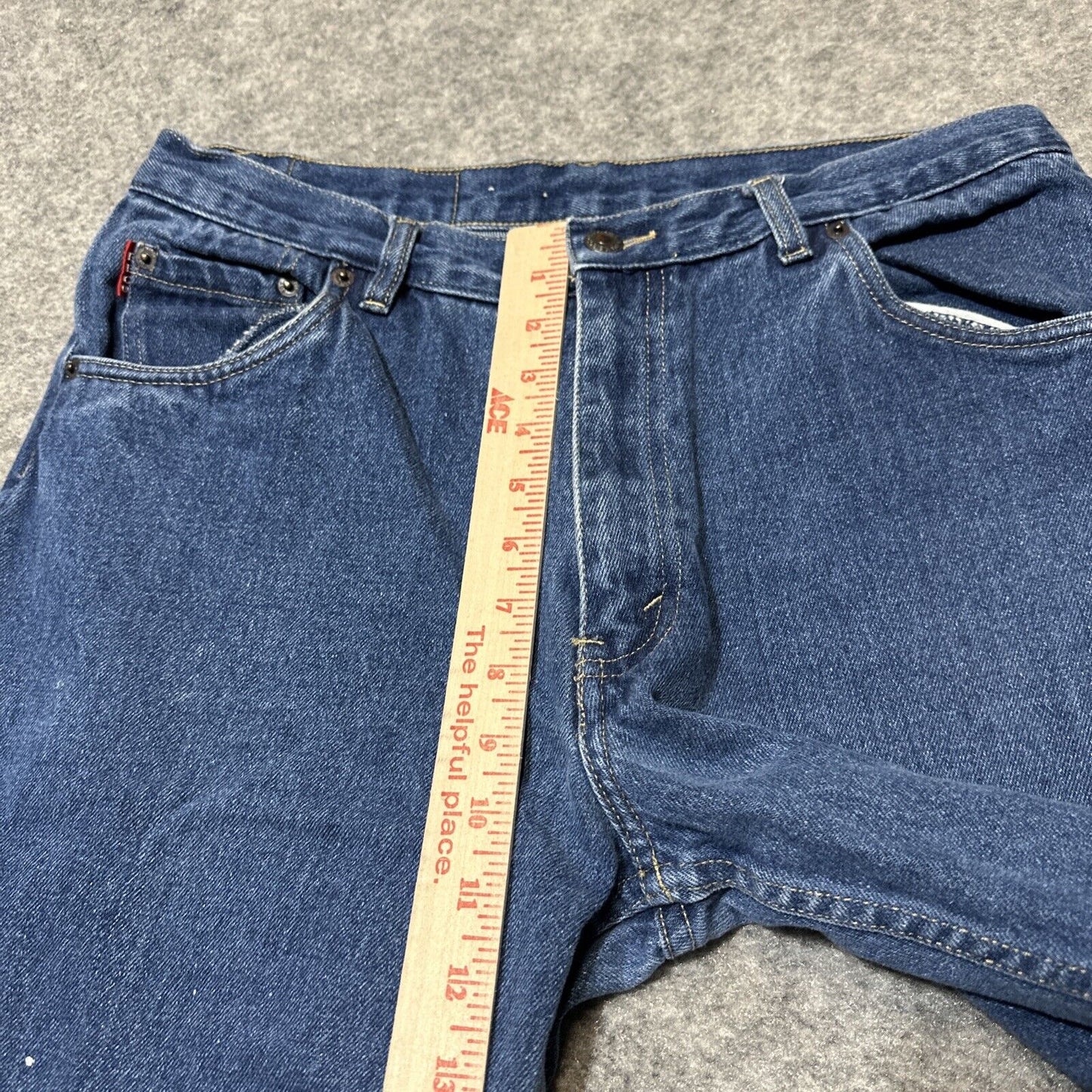 Vintage Bugle Boy Men's Paint Splatter Straight Jeans Size 34S Blue Denim