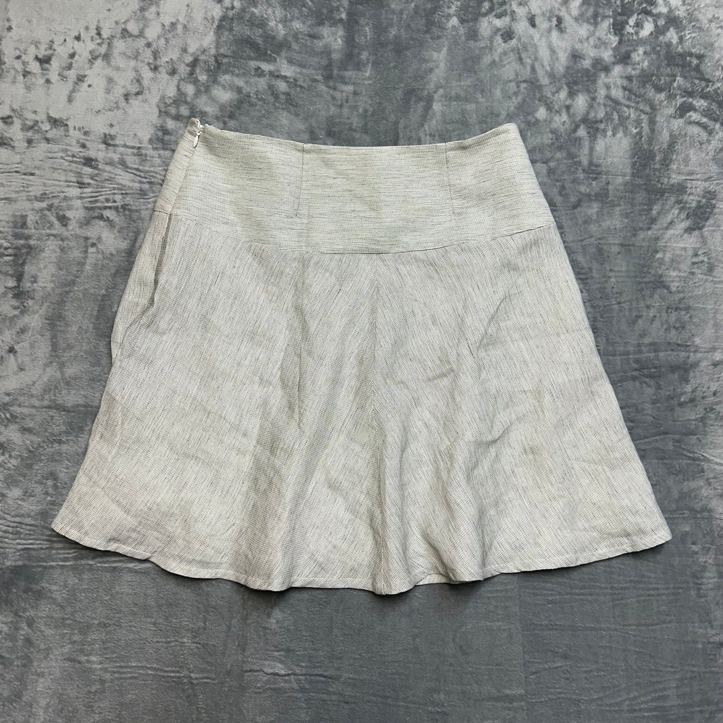 CAbi A Line Skirt Women's Size 8 White Viscose Blend