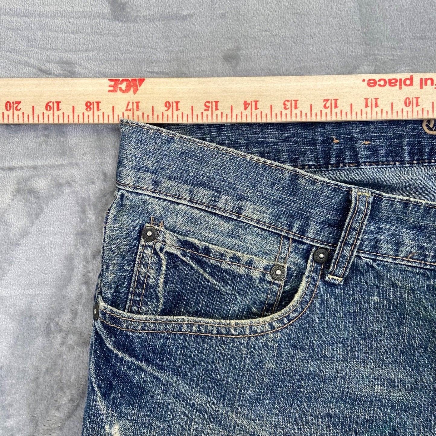 Carbon Men's Straight Leg Jeans Blue Denim Size 30/30 #534424