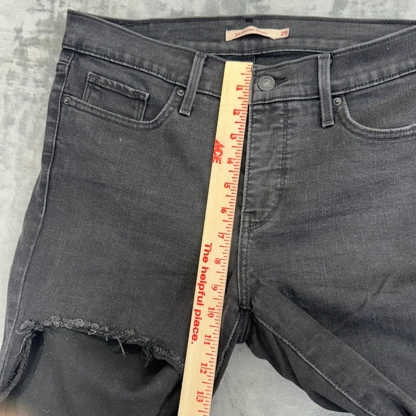 Levi's Women's 311 Shaping Skinny Jeans Size 29 Black Distressed #2022