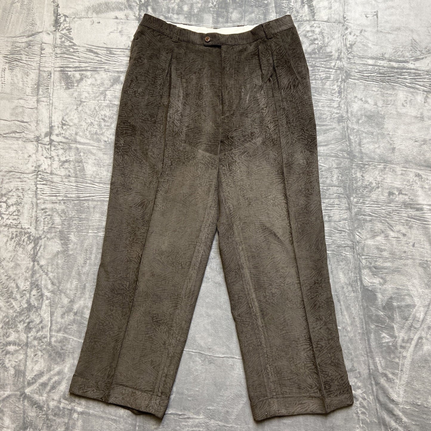Smokey Joes Curduroy Pants Men's Size 48x32 Dark Brown
