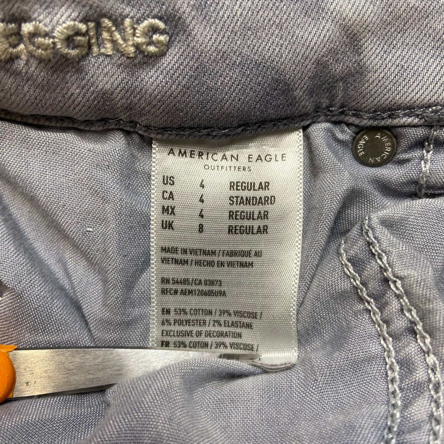 American Eagle Ne(x)t Level Stretch Hi Rise Jegging Women's Sz 4 Gray Denim