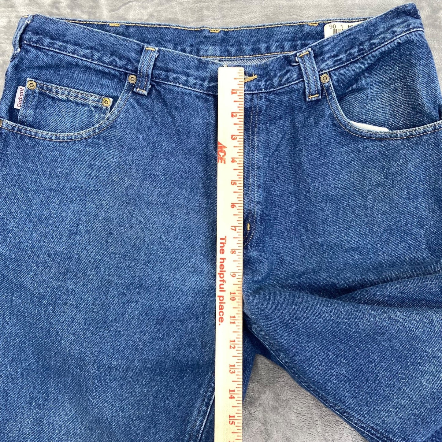 Carhartt Men's Relaxed Fit Straight Jeans Size 36x32 Blue Denim