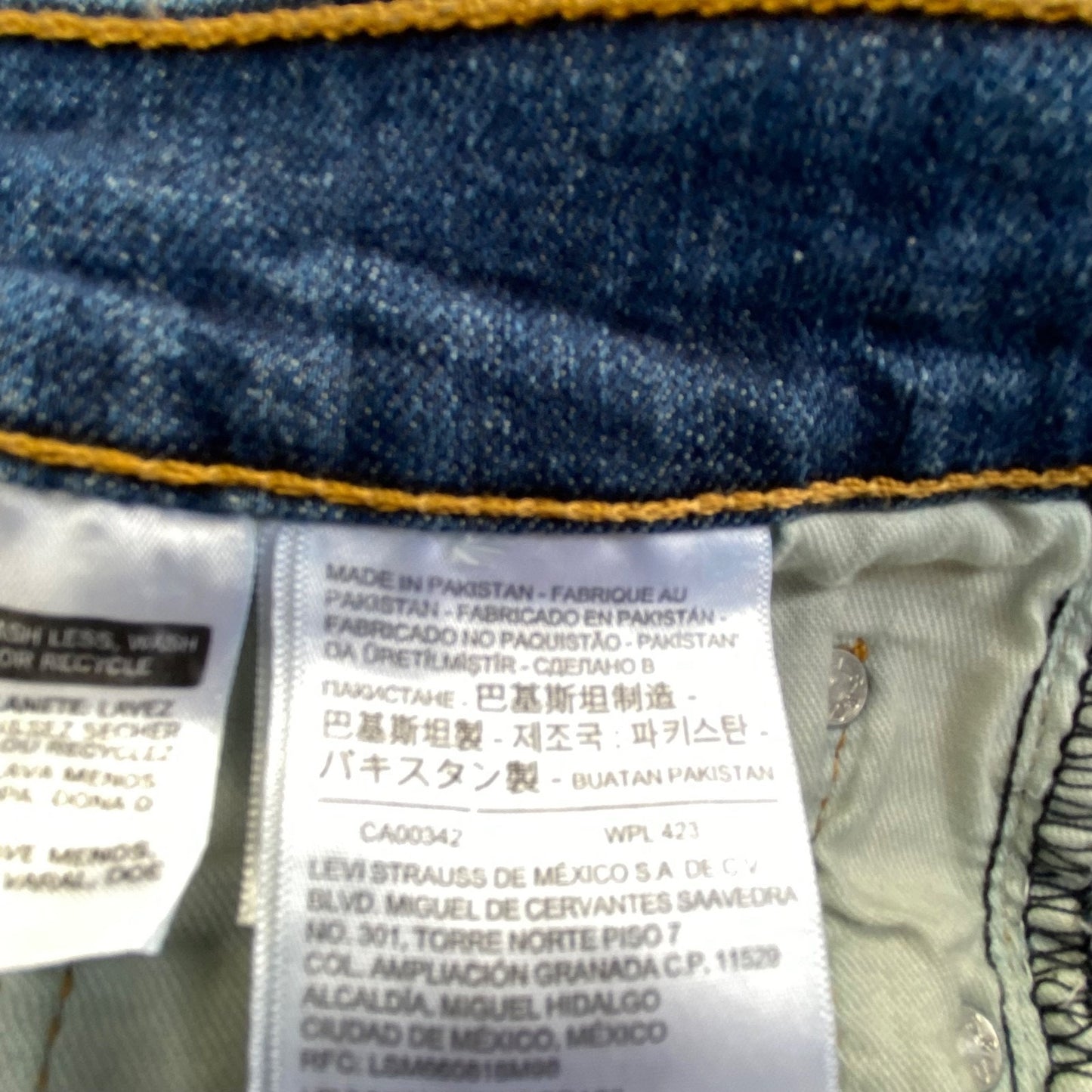Levi's 510 Skinny Men's Jeans 33x32 Blue Denim Casual