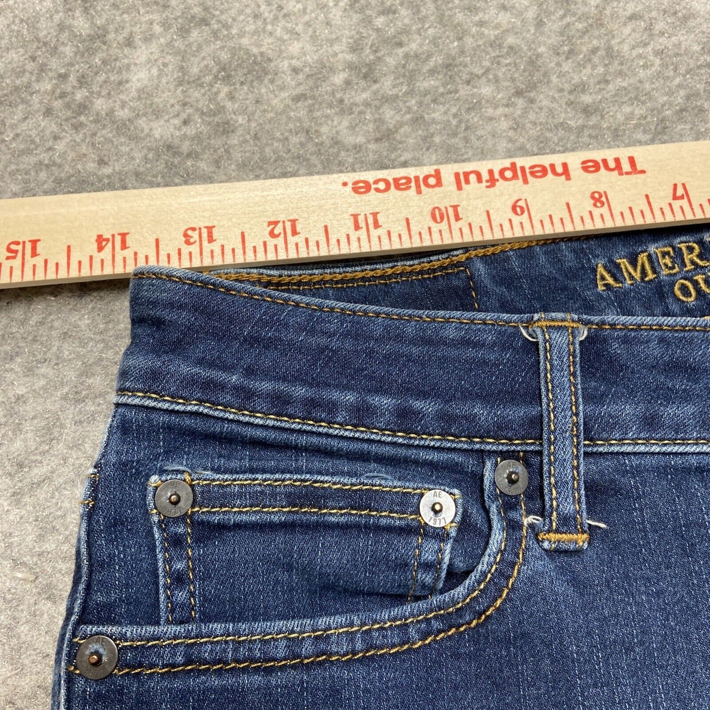 American Eagle Active Flex Original Straight Men's Size 28x34 Dark Blue Denim