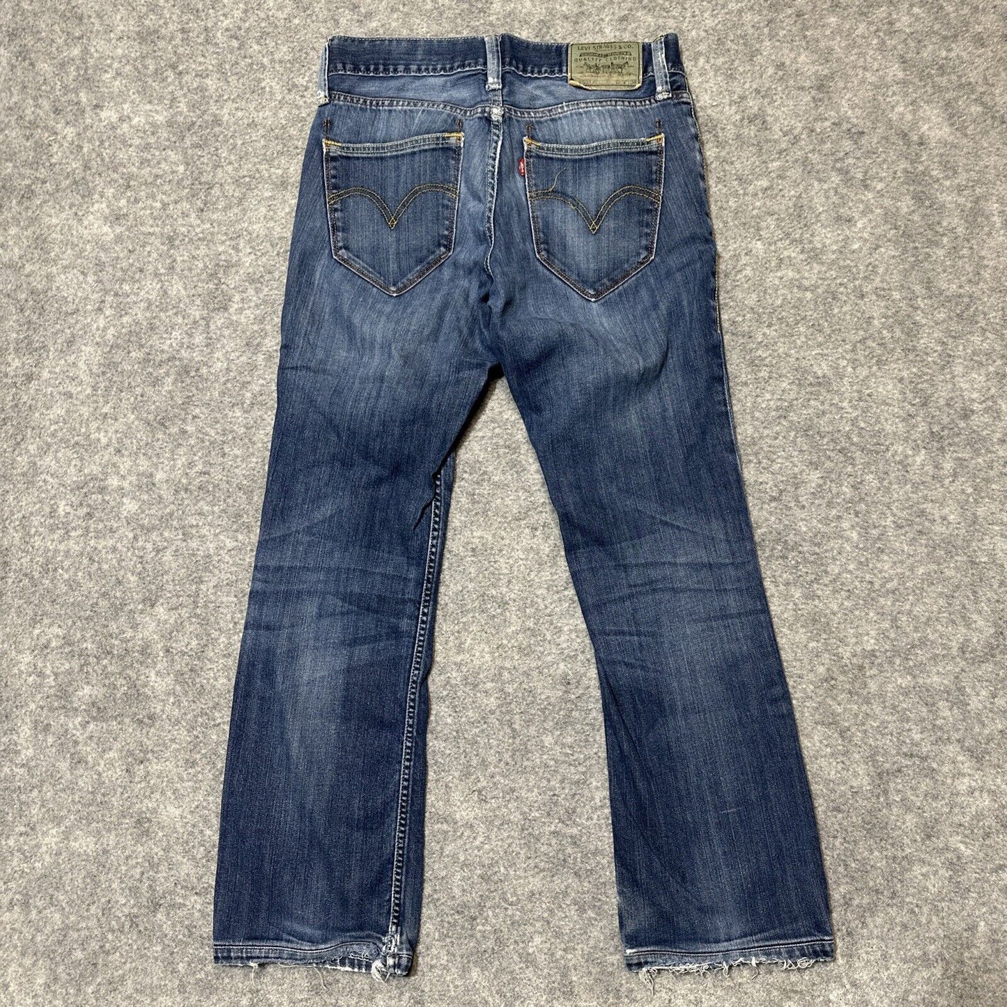 Levi's L531 Men's Distressed Straight Jeans Size 32x29 Blue Dark Denim