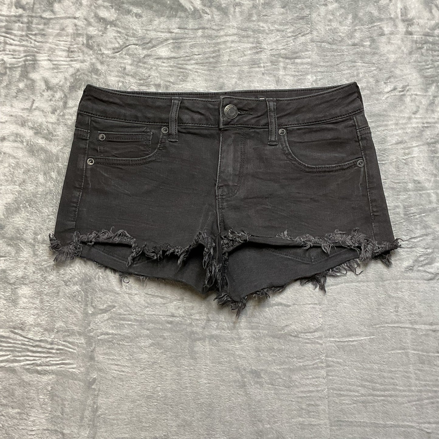 American Eagle Outfitters Cut-Off Shorts Women's Size 6 Black Denim