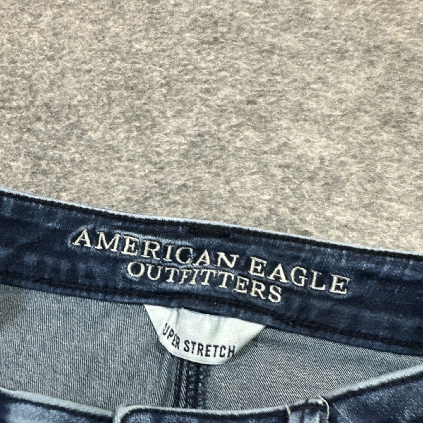 American Eagle Super Stretch Sky High Jegging Women's 2R Dark Blue Acid Wash