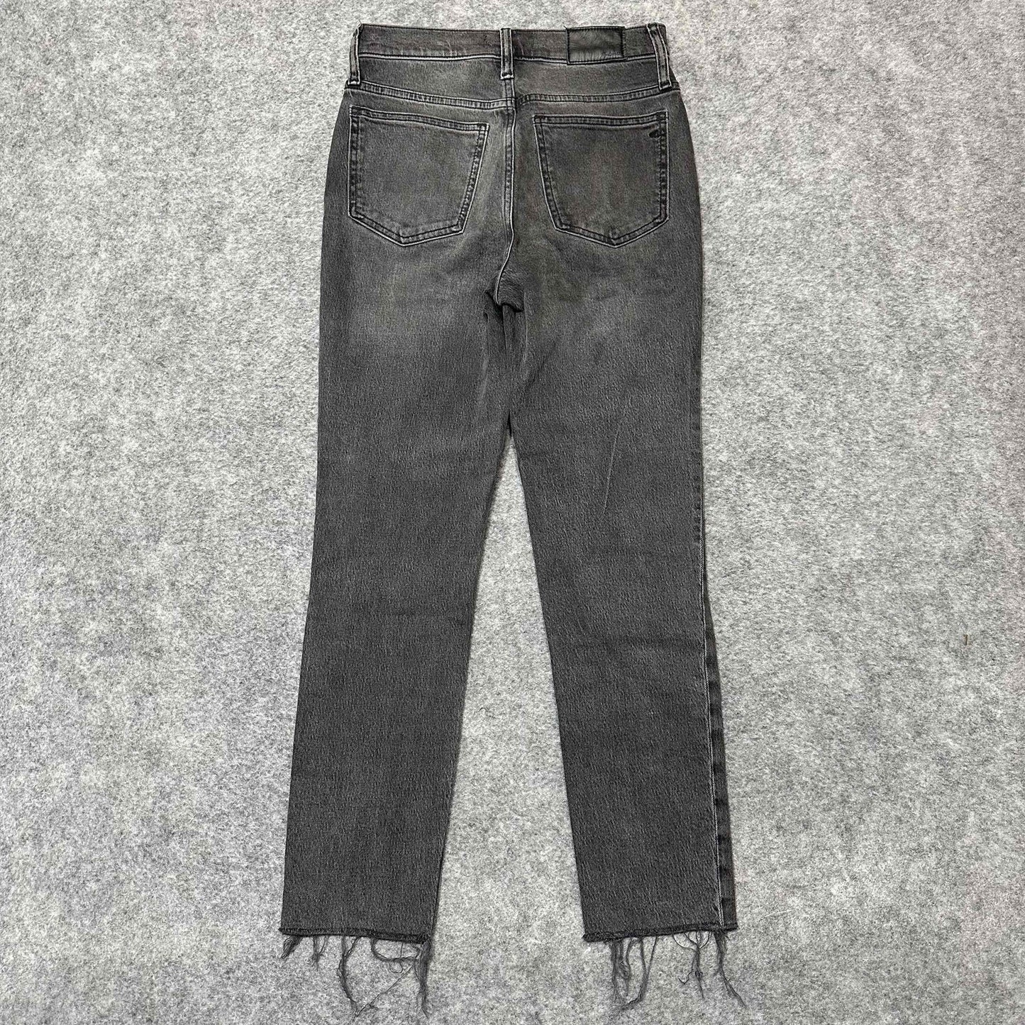Madewell The Perfect Vintage Womens Distressed Jeans Size 24 Black Dark Denim