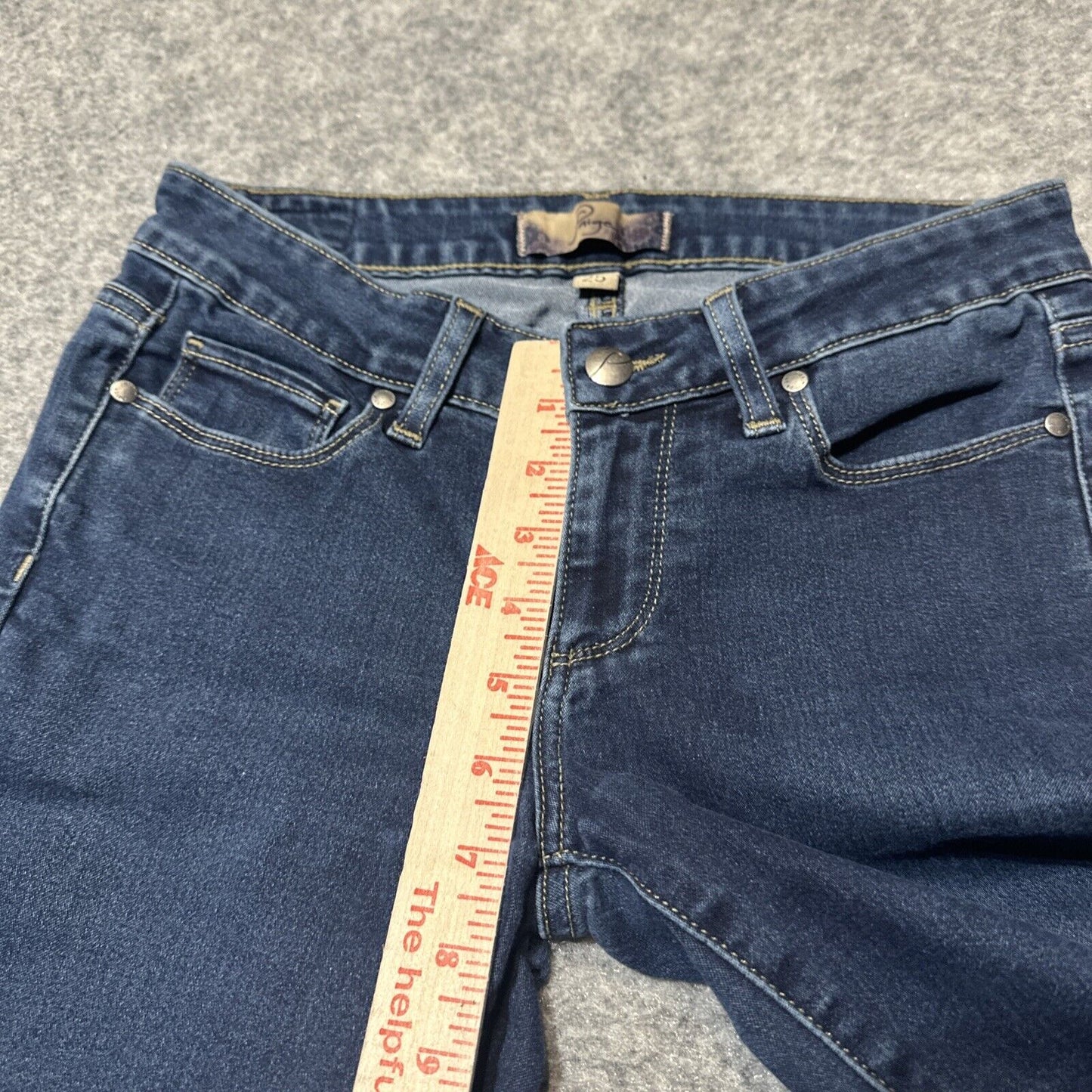Paige Peg Super Skinny Jeans Womens Size 25 Blue Dark Wash Denim