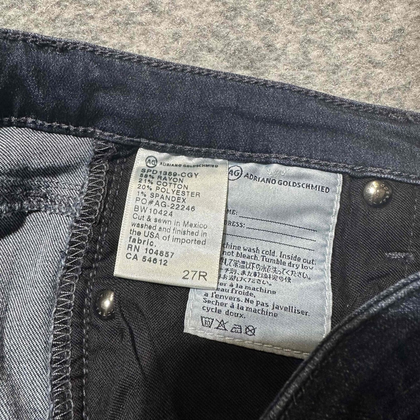 AG Adriano Goldschmied The Legging Ankle Women's Skinny Jeans Size 27R Blue Dark