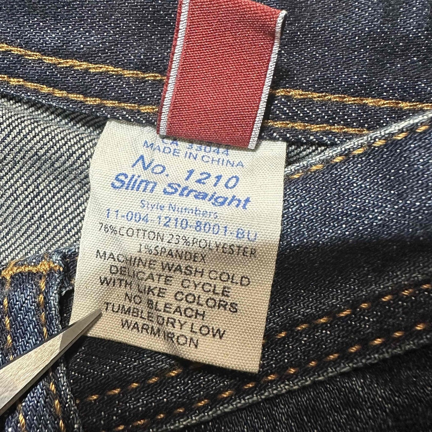 New John B. Stetson Co. Men's Slim Straight Jeans Size 28x32 Blue Dark Denim
