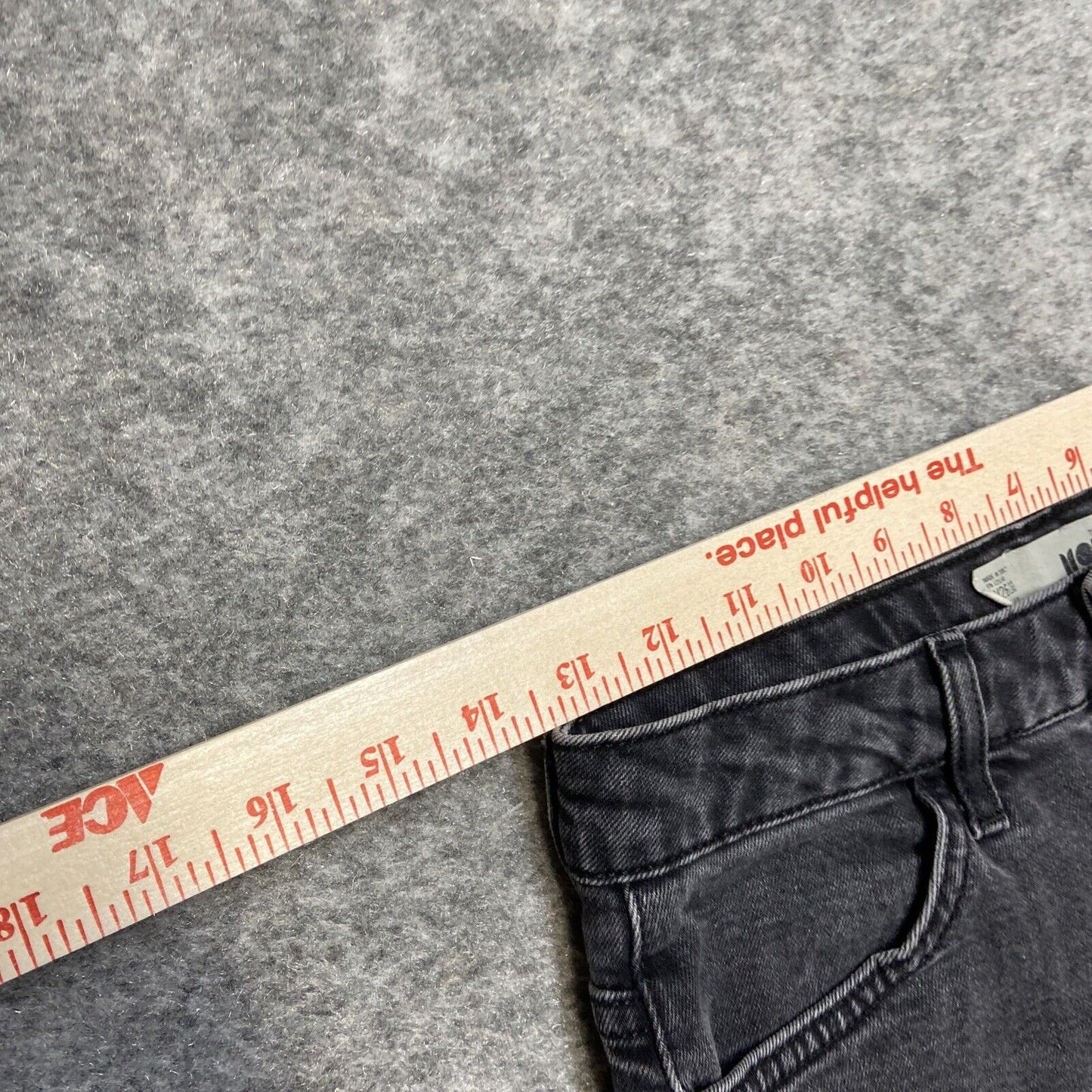 Topshop Moto Cropped Button Fly Jeans Women's Size 26x30 Dark Gray Denim