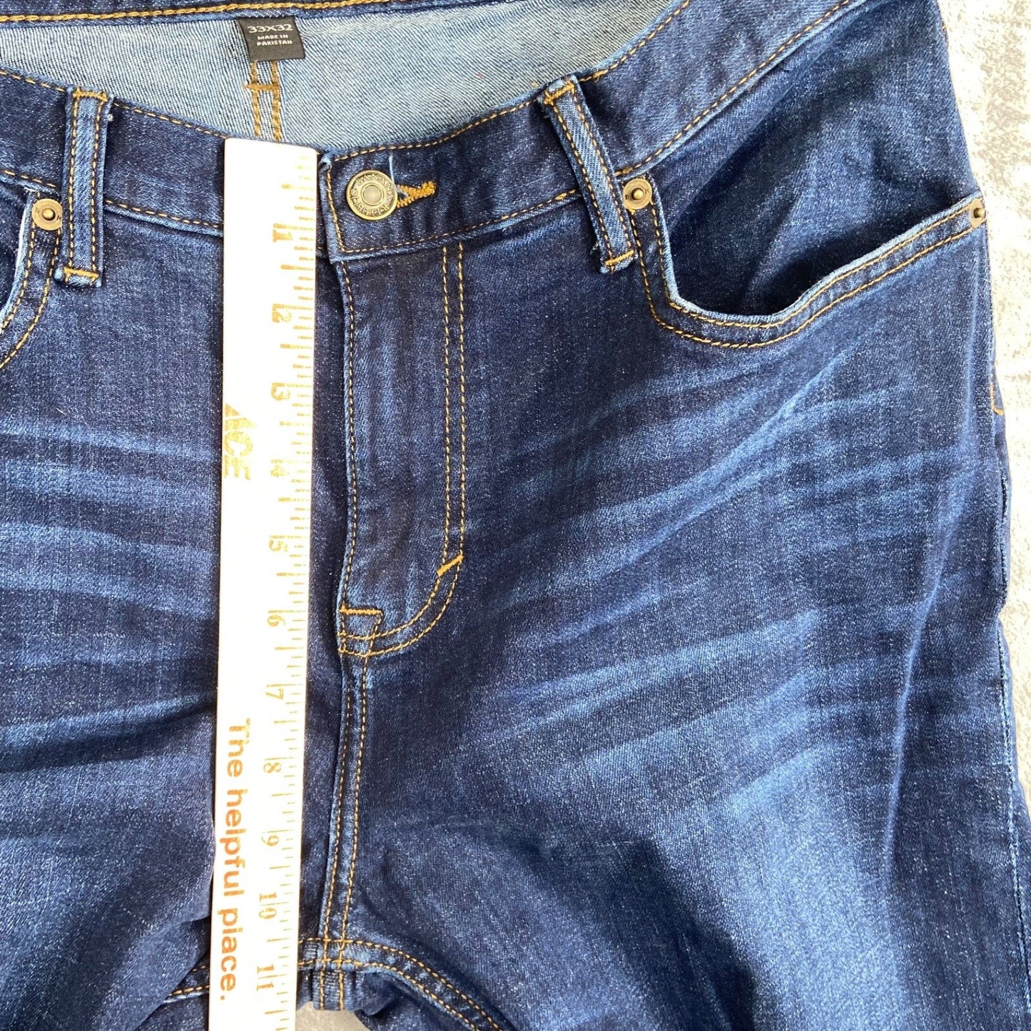 Banana Republic Men's Jeans 33x32 Athletic Fit Dark Blue Denim
