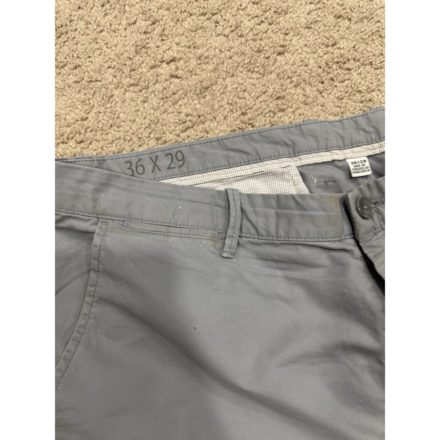 Calvin Klein Men's Slim Fit Stretch Chinos Size 36x29 Gray