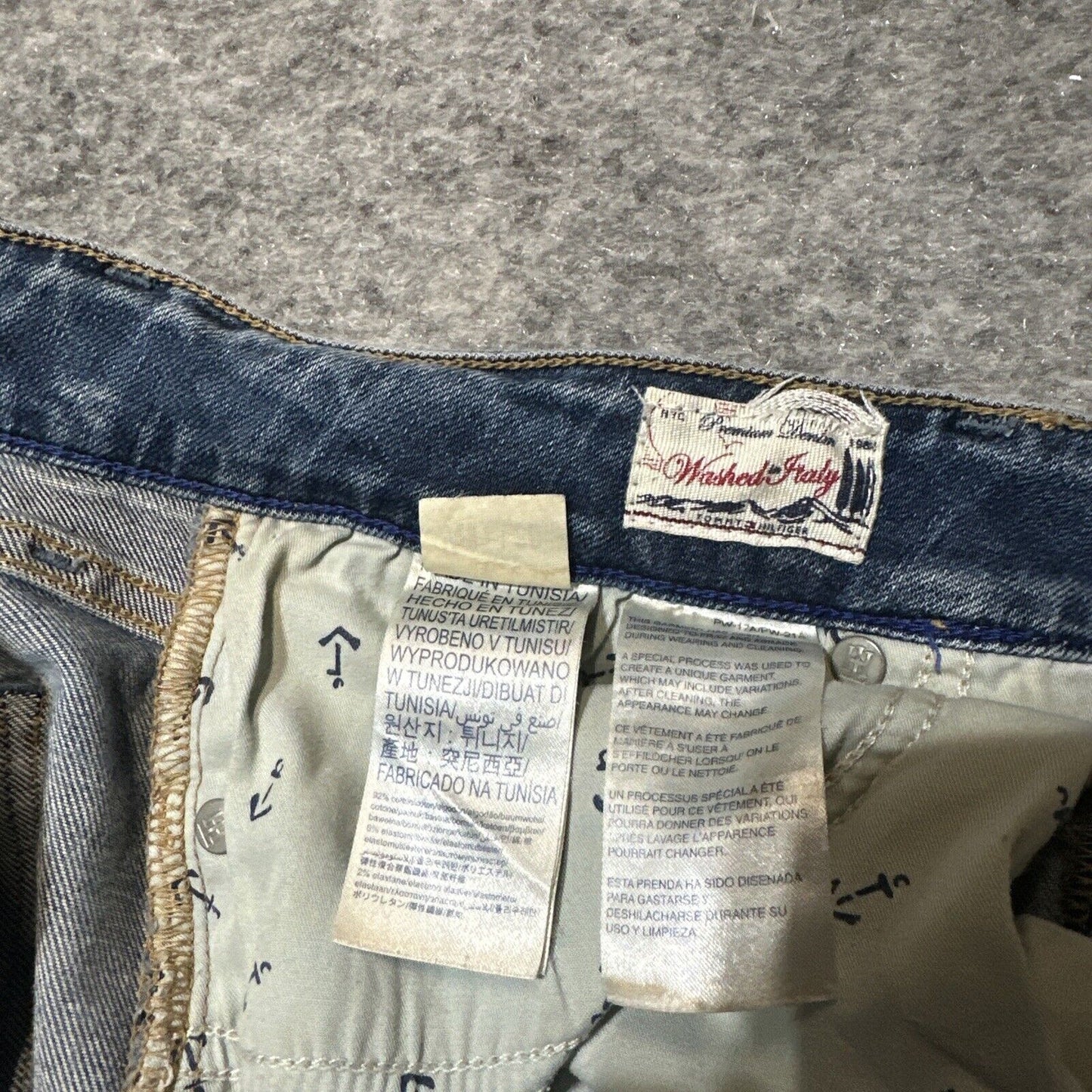 Tommy Hilfiger Milan Women's Distressed Slim Jeans Size 31/30 Blue Denim