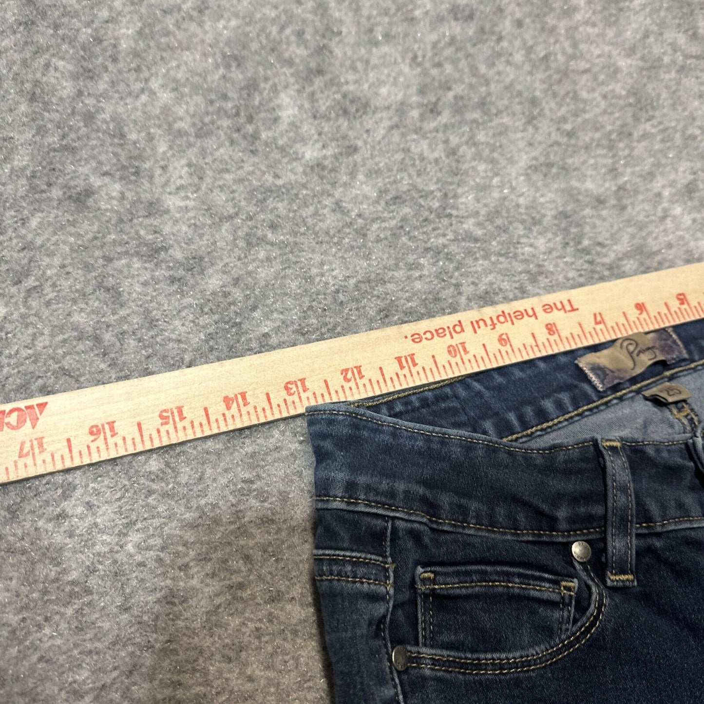 Paige Peg Super Skinny Jeans Womens Size 25 Blue Dark Wash Denim