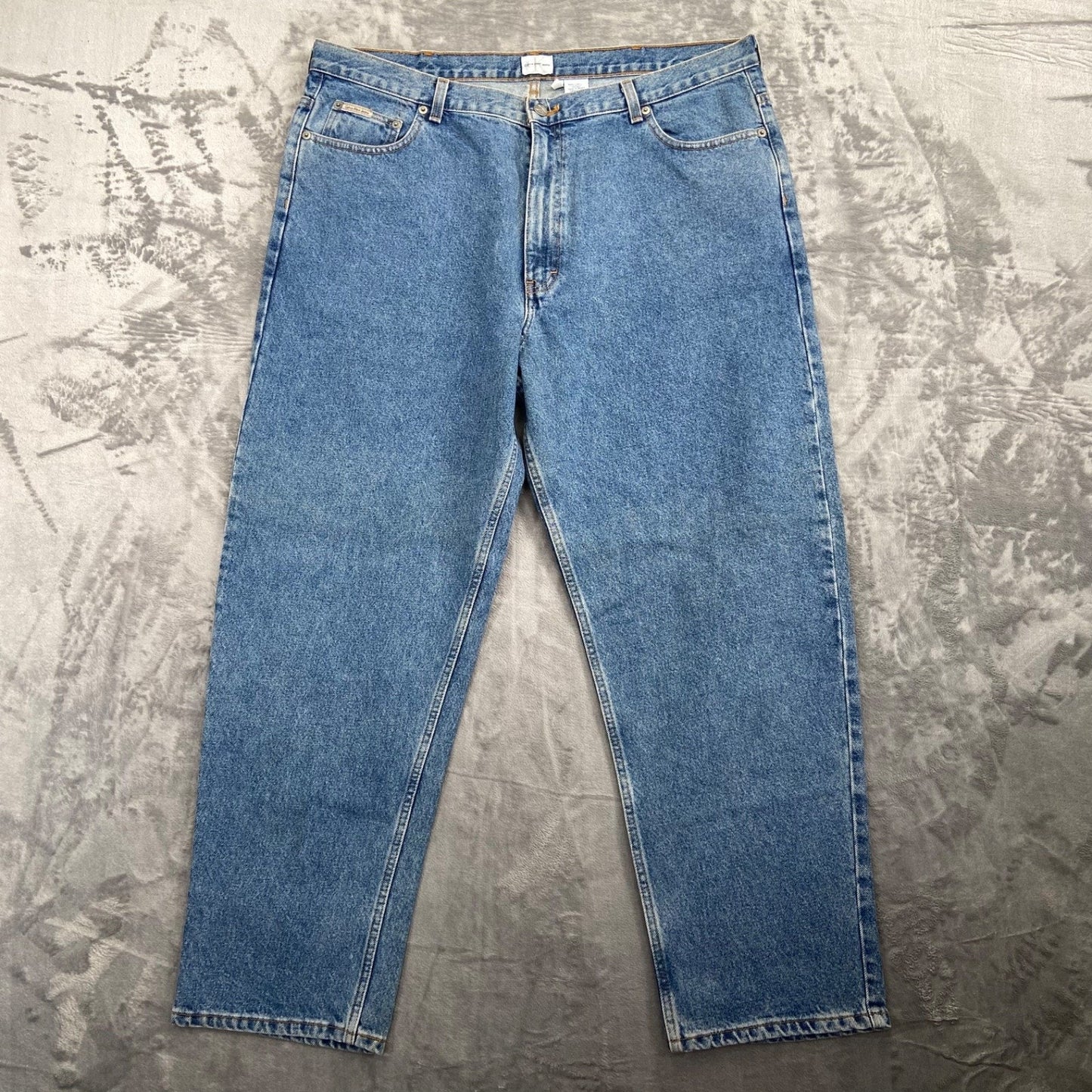 Vintage New Calvin Klein Men's Easy Fit Jeans Size 40x30 Light Blue Denim