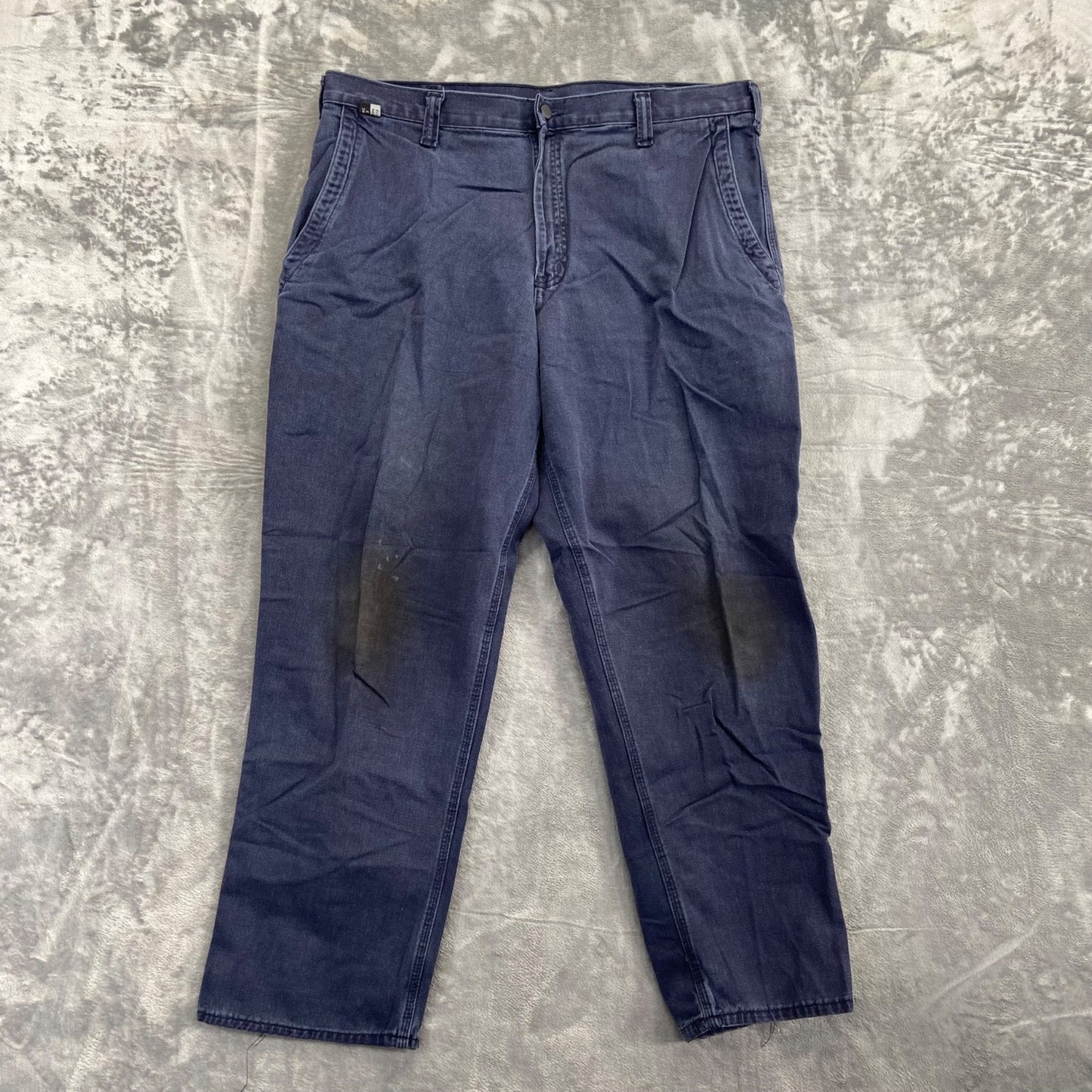 Carhartt FR Work Pants Men's 38x30 Blue Cotton Blend