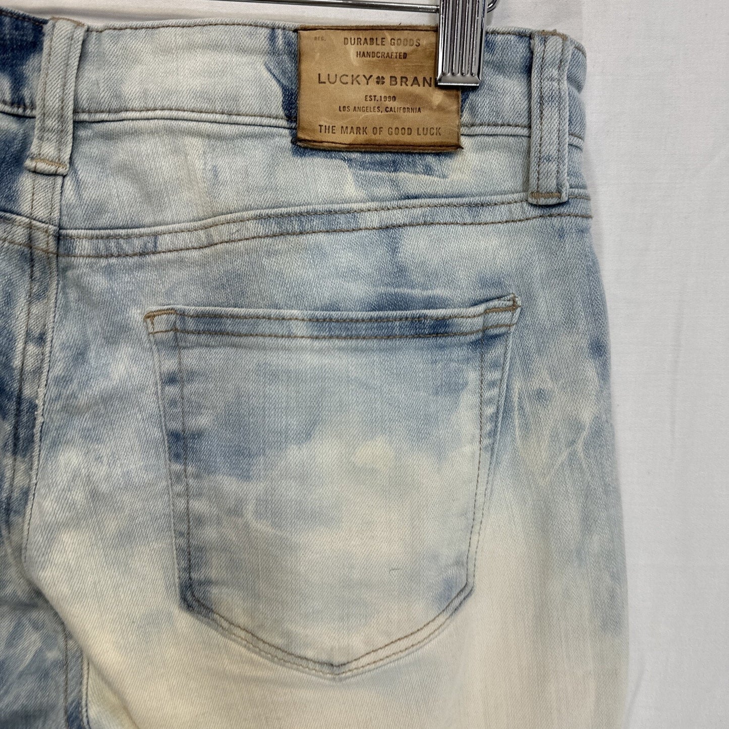 Lucky Brand Jeans Womens 6/28 Ava Skinny Mid Rise Light Wash Stretch Blue Denim