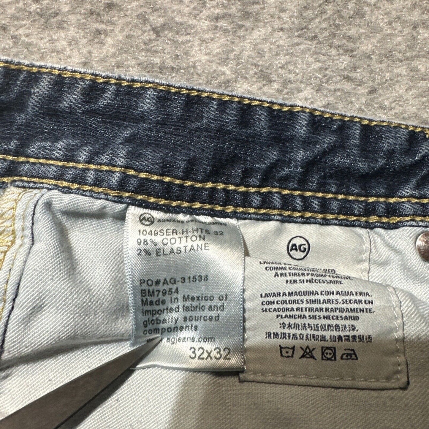 AG Adriano Goldschmied Distressed The Protege Straight Jeans Men's 32x32 Blue