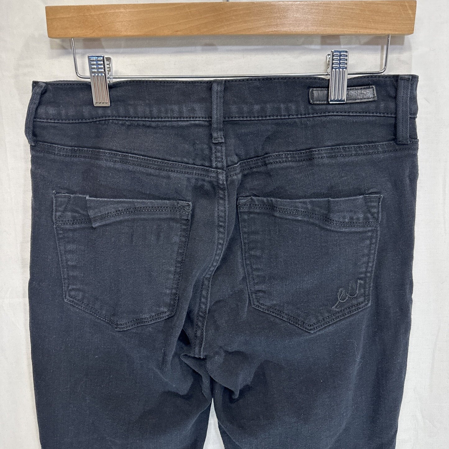 Express Jeans Women's Size 6R Mid Rise Jegging Black Slim Fit Denim