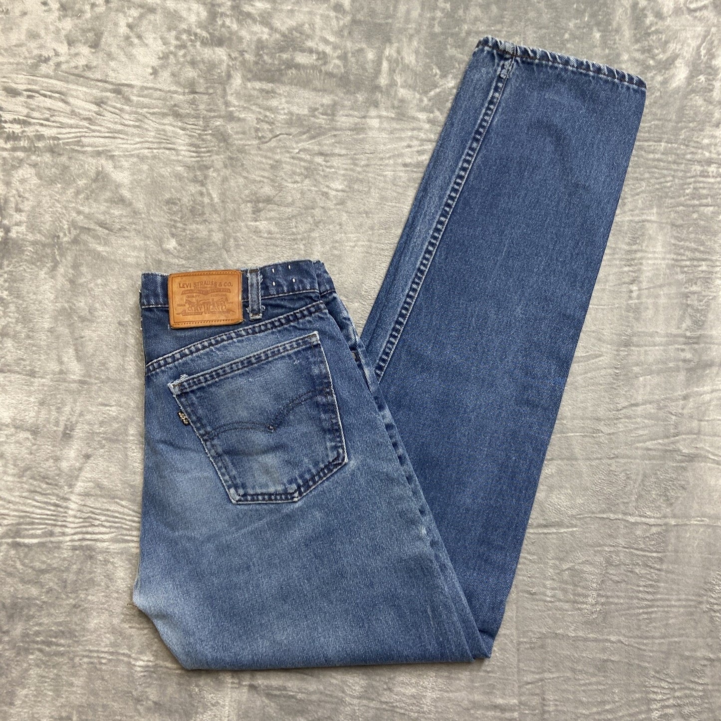 Vintage Levi’s 505 Straight Jeans Men’s Size 32x34 Blue Denim 80s Black Tab Rare