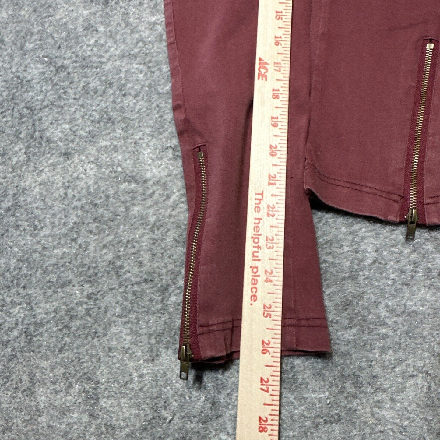 New Beulah Women's Skinny Fit Leggings Size M Medium Red Dark Wash Pants