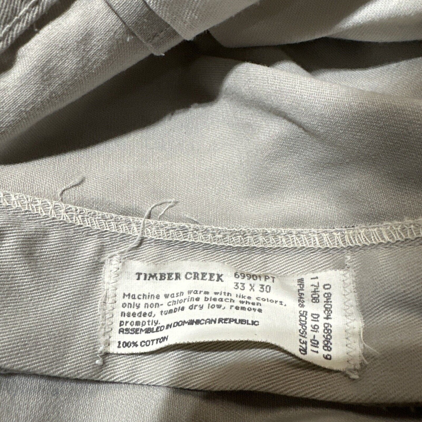 Timber Creek By Wrangler 69901PT Men's Straight Pleated Chino Pants Size 33x30