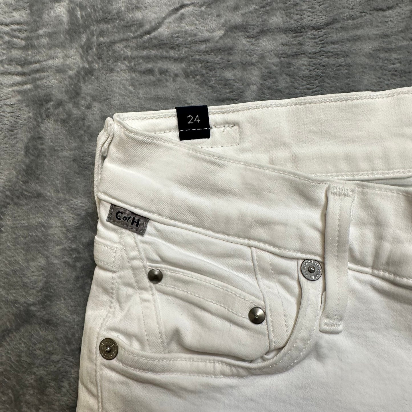 C of H Rocket Hi Rise Skinny Shorts Women's Size 24 White