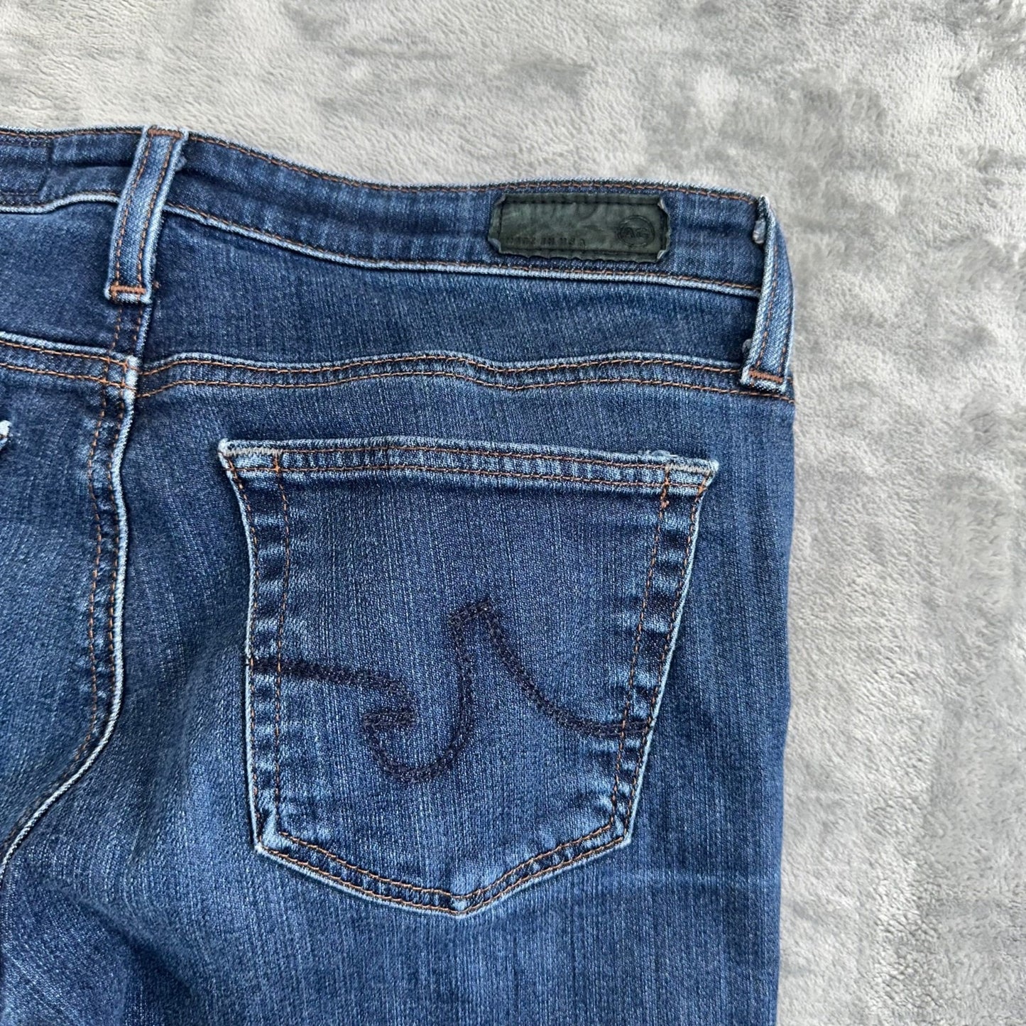 AG Adriano Goldschmied Women's Stevie Roll-Up Slim Straight Jeans Size 27R Blue