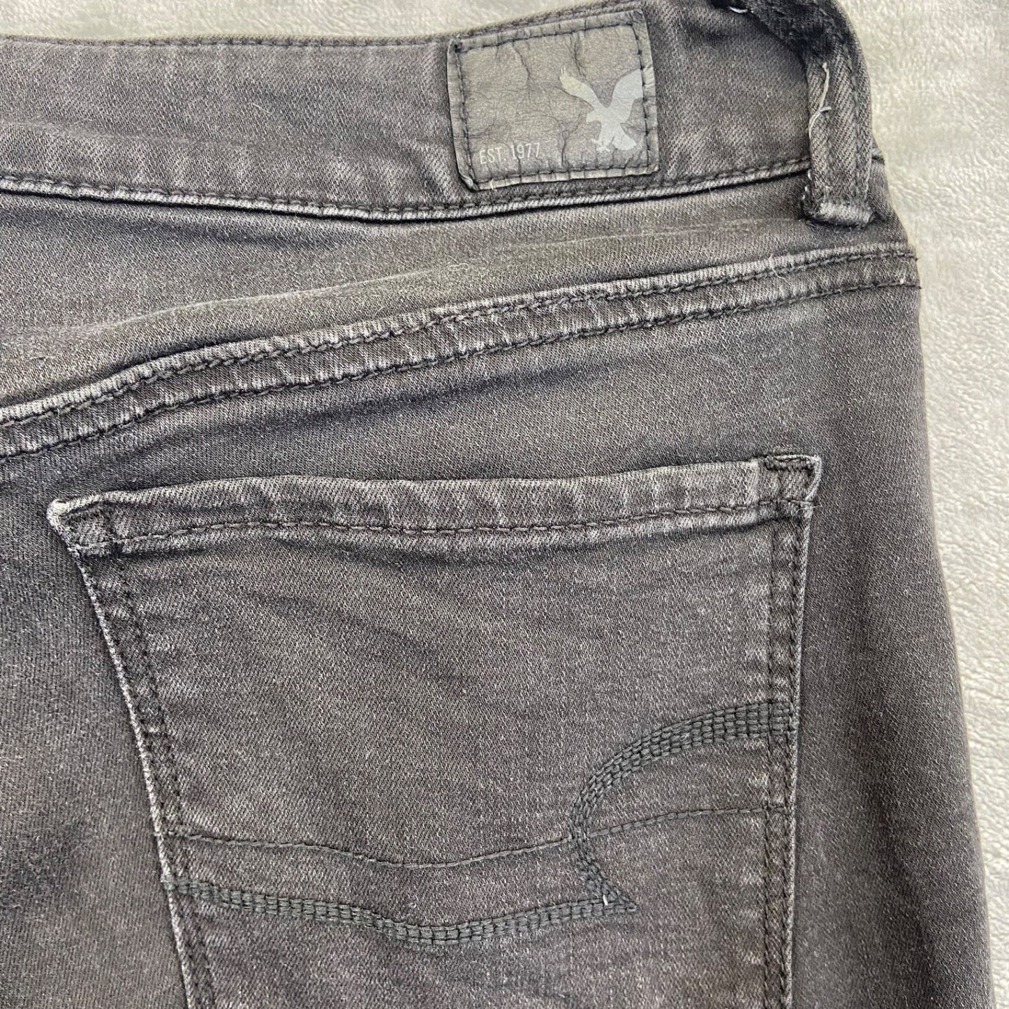 American Eagle Women's Hi-Rise Jegging Super Stretch Black Size 2 #534424