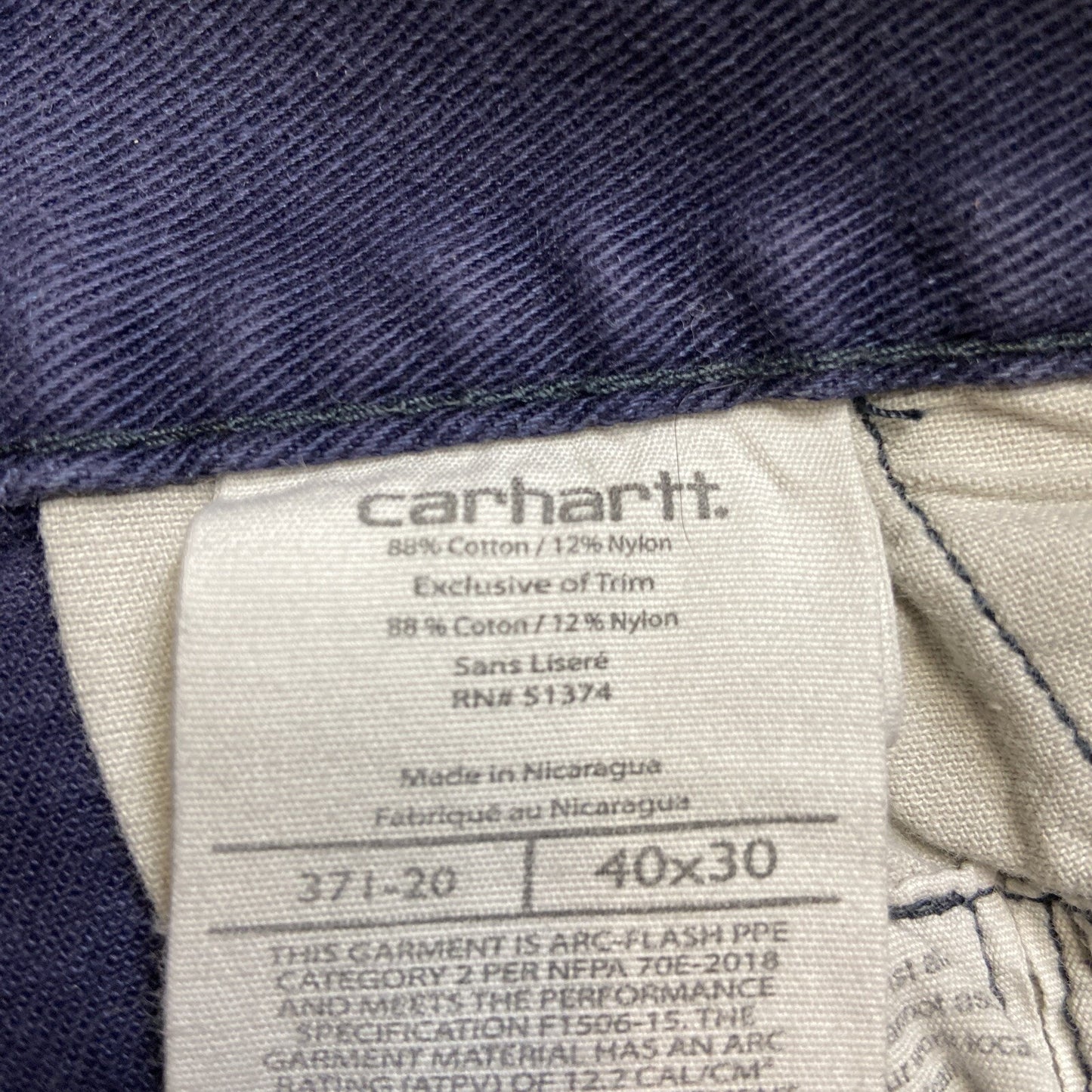 Lot of 2 Carhartt FR Chino Pants Men's Size 40x30 Gray Pants Grade A/B Wholesale