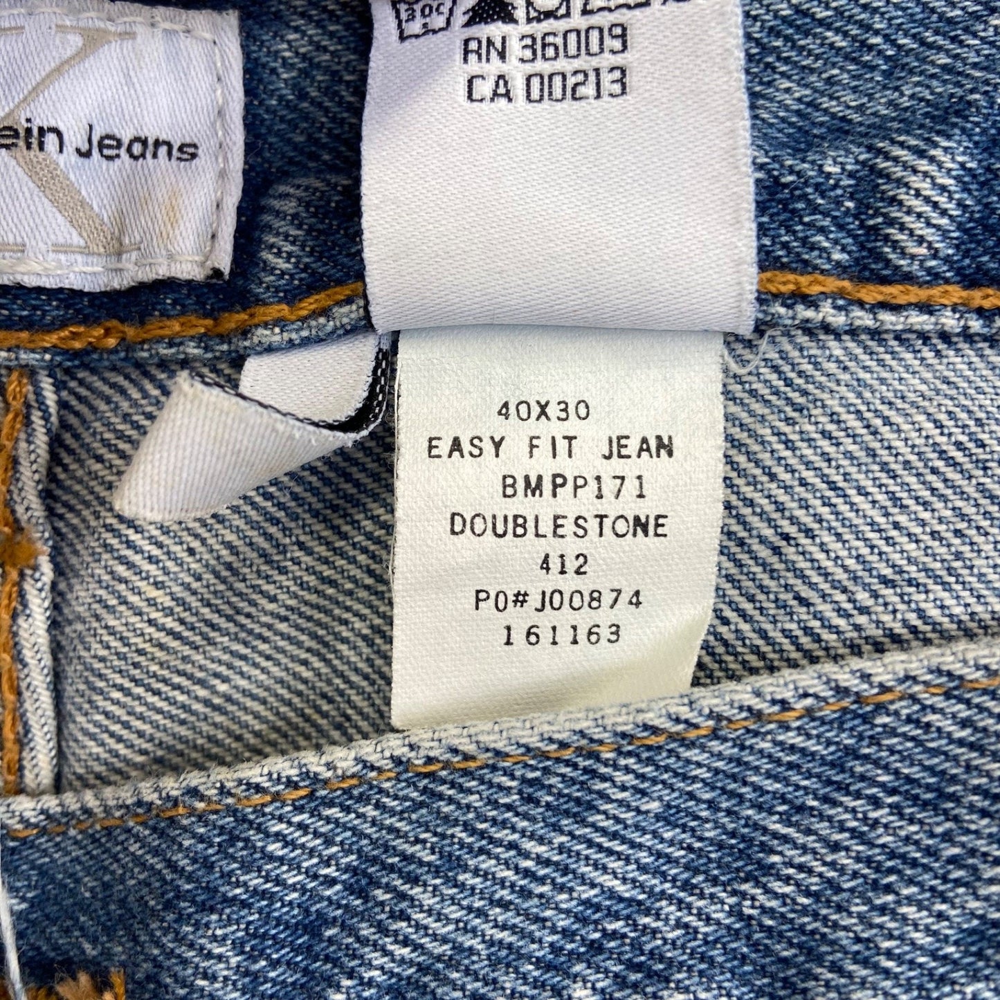 Vintage New Calvin Klein Men's Easy Fit Jeans Size 40x30 Light Blue Denim